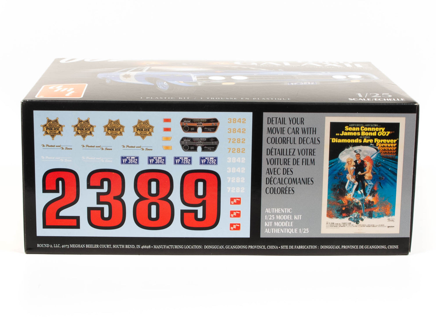 AMT 1970 Ford Galaxie Police Car (James Bond) 1:25 Scale Model Kit
