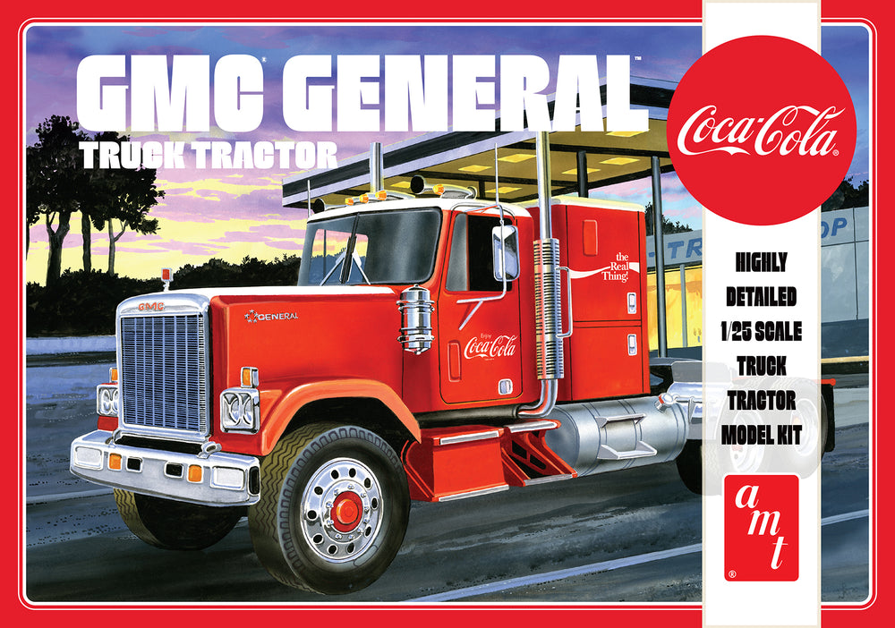 AMT 1976 GMC General Semi Tractor (Coca-Cola) 1:25 Scale Model Kit