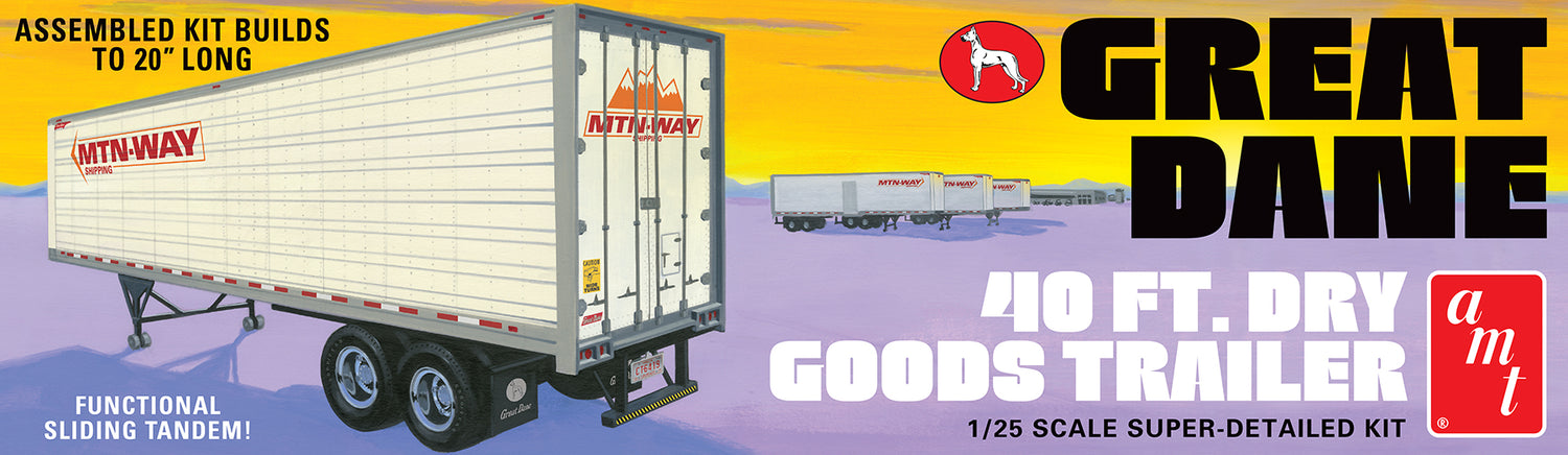 AMT Great Dane Dry Goods Semi Trailer 1:25 Scale Model Kit box cover