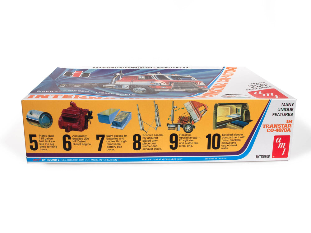 2 ) AMT INTERNATIONAL TRANSTAR 4070A TRUCK MODEL KITS WITH