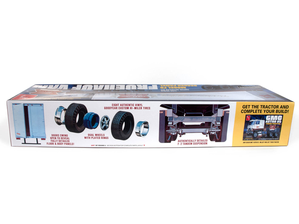 Doors Swing Open to Reveal Fu;;y Detailed Floor & Body Panels, Dual Wheels with Plated Rings, Eight Authentic Vinyl Goodyear Customer Hi-Miler Tirs, Authentically Detailed F-2 Tandem Suspension