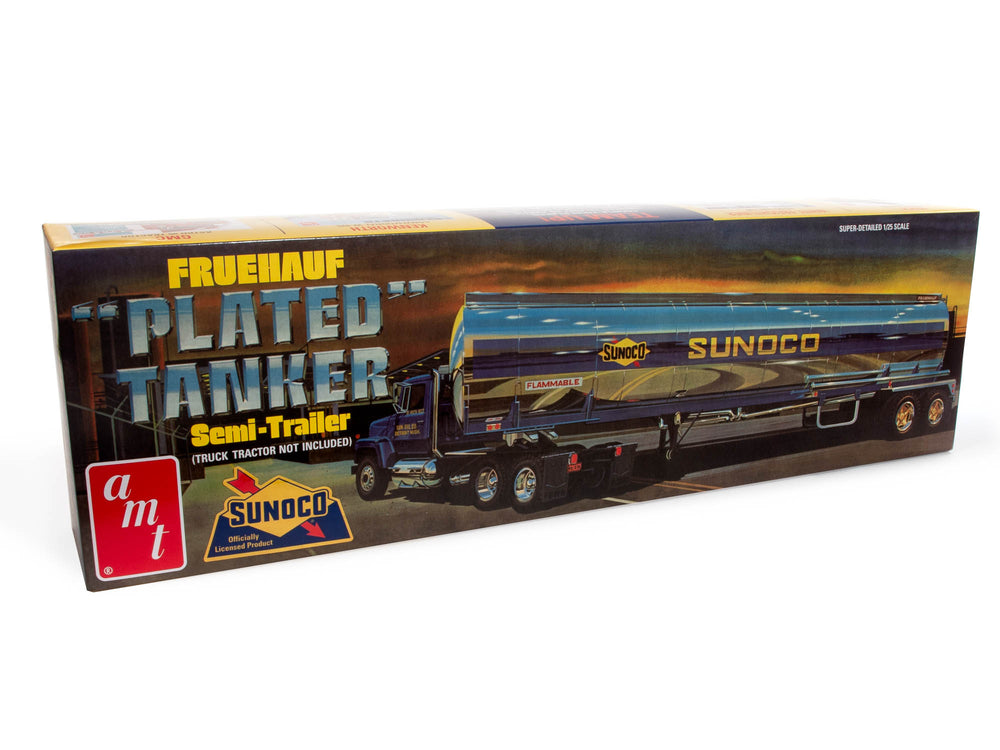 AMT Fruehauf Plated Tanker Trailer (Sunoco) 1:25 Scale Model Kit