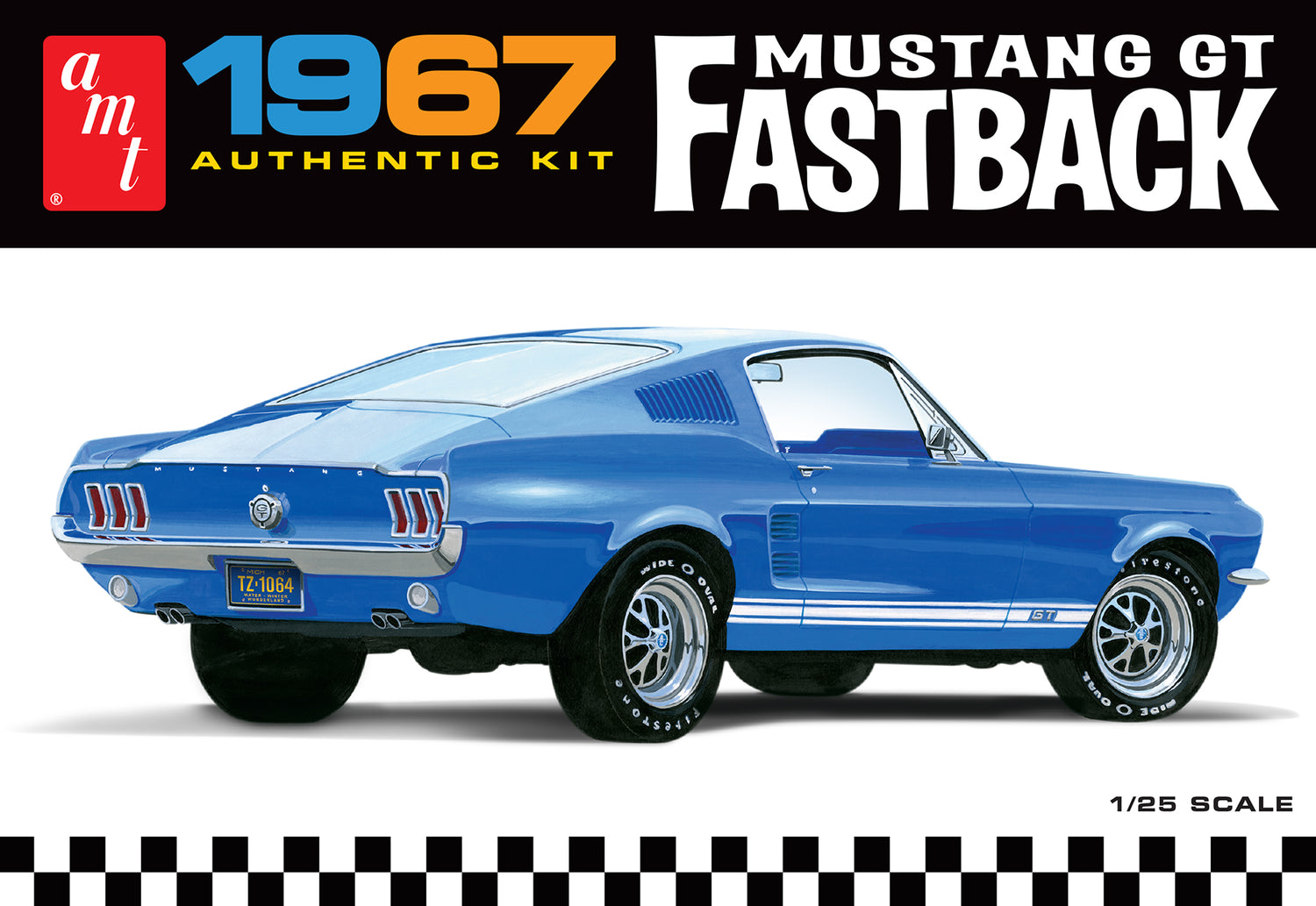 AMT 1967 Ford Mustang GT Fastback 1:25 Scale Model Kit