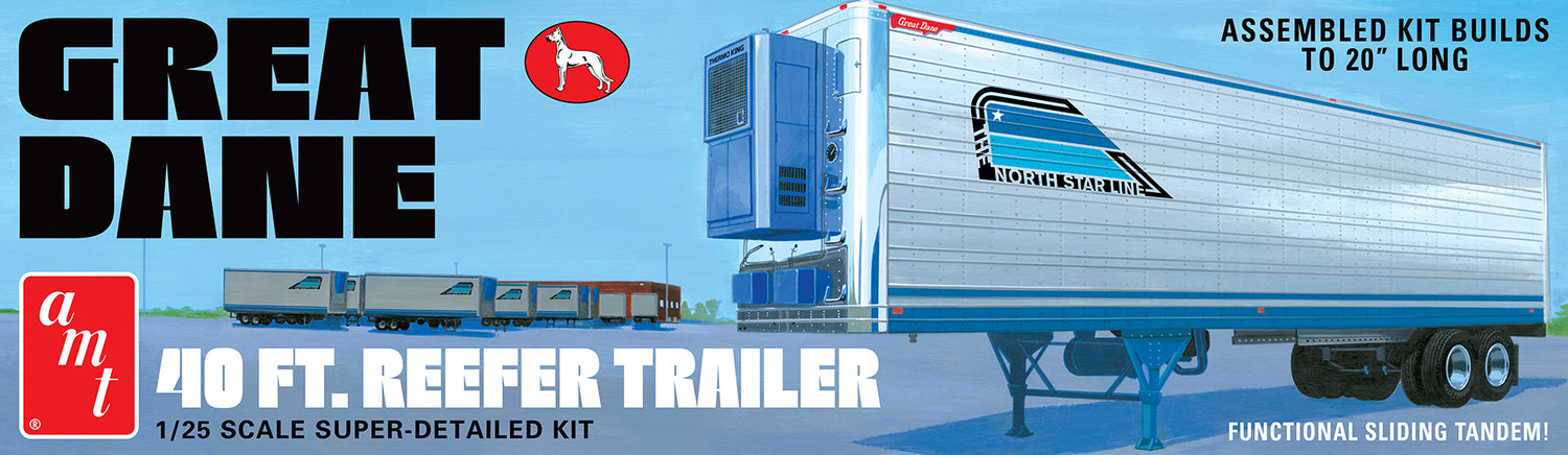 AMT Great Dane 40' Reefer Trailer 1:25 Scale Model Kit