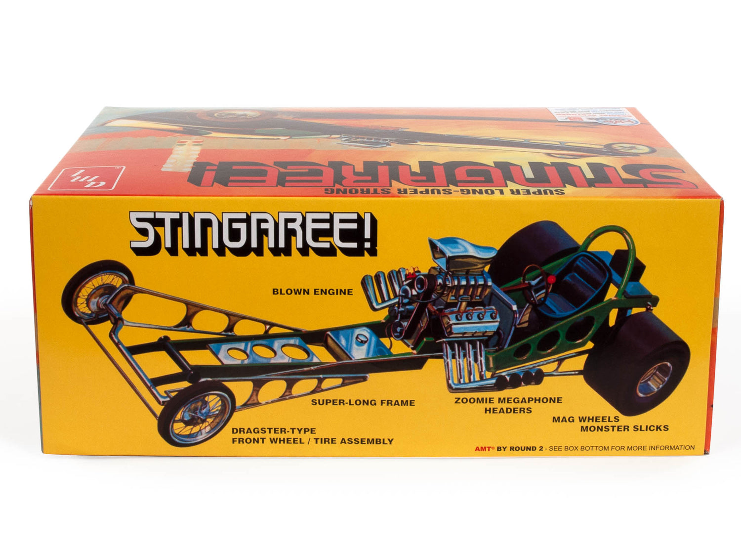 Blown Engine, Super-long Frame, Dragster-Type Front Wheel/Tire Assembly, Zoomie Megaphone Headers, Mag Wheels Monster Slicks