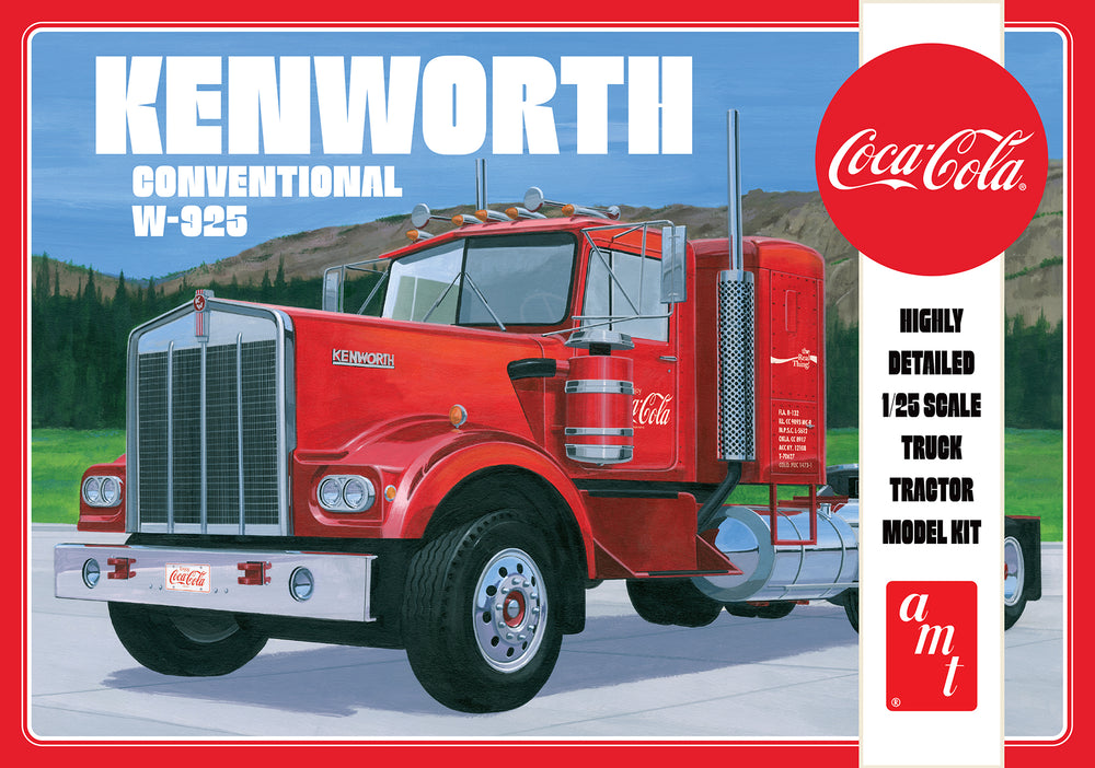 AMT Kenworth W-925 Tractor Coca-Cola 1:25 Scale Model Kit