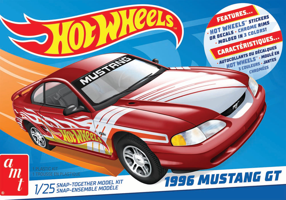 AMT Hot Wheels 1996 Ford Mustang GT (Snap) 1:25 Scale Model Kit