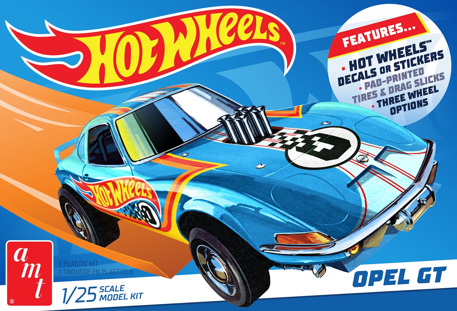 AMT Hot Wheels Buick Opel GT 1:25 Scale Model Kit box cover