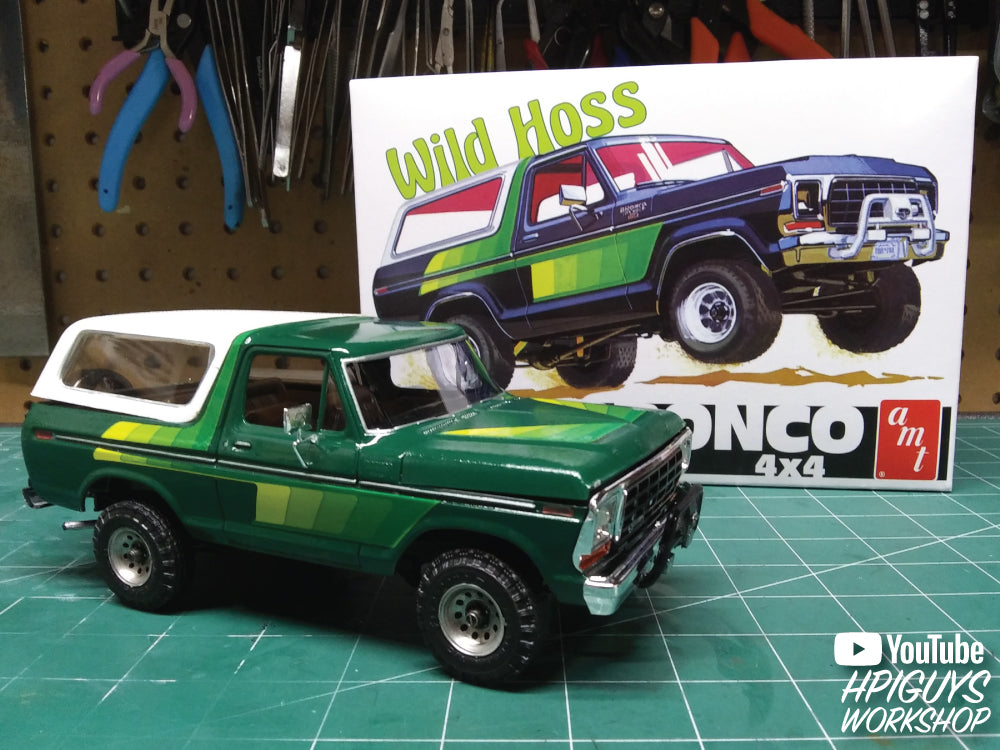 Display of the AMT 1978 Ford Bronco "Wild Hoss" 1:25 Scale Model Kit
