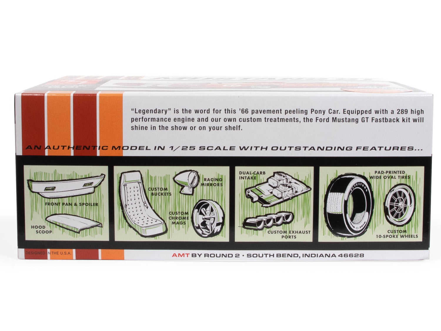 AMT 1966 Ford Mustang Fastback 2+2 1:25 Scale Model Kit