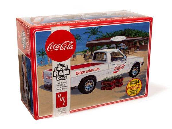 AMT 1980 Dodge Ram D-50 Pickup Coke 1:25 Scale Model Kit | Auto