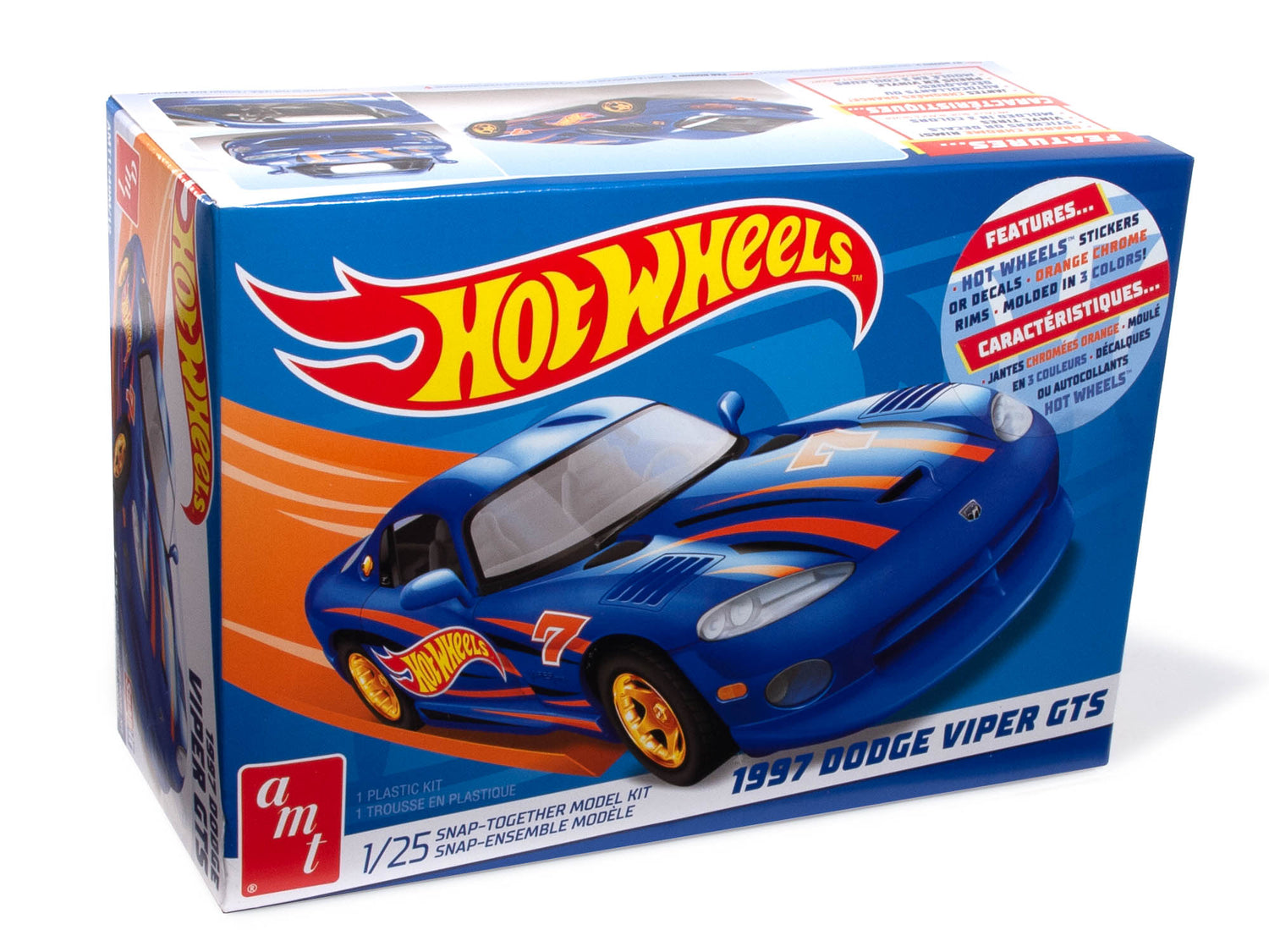 AMT Hot Wheels 1997 Dodge Viper GTS Snap 1 25 Scale Model Kit