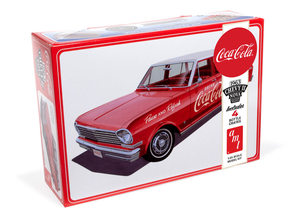 AMT 1963 Chevy II Nova Wagon w/Crates Coke 1:25 Scale Model Kit