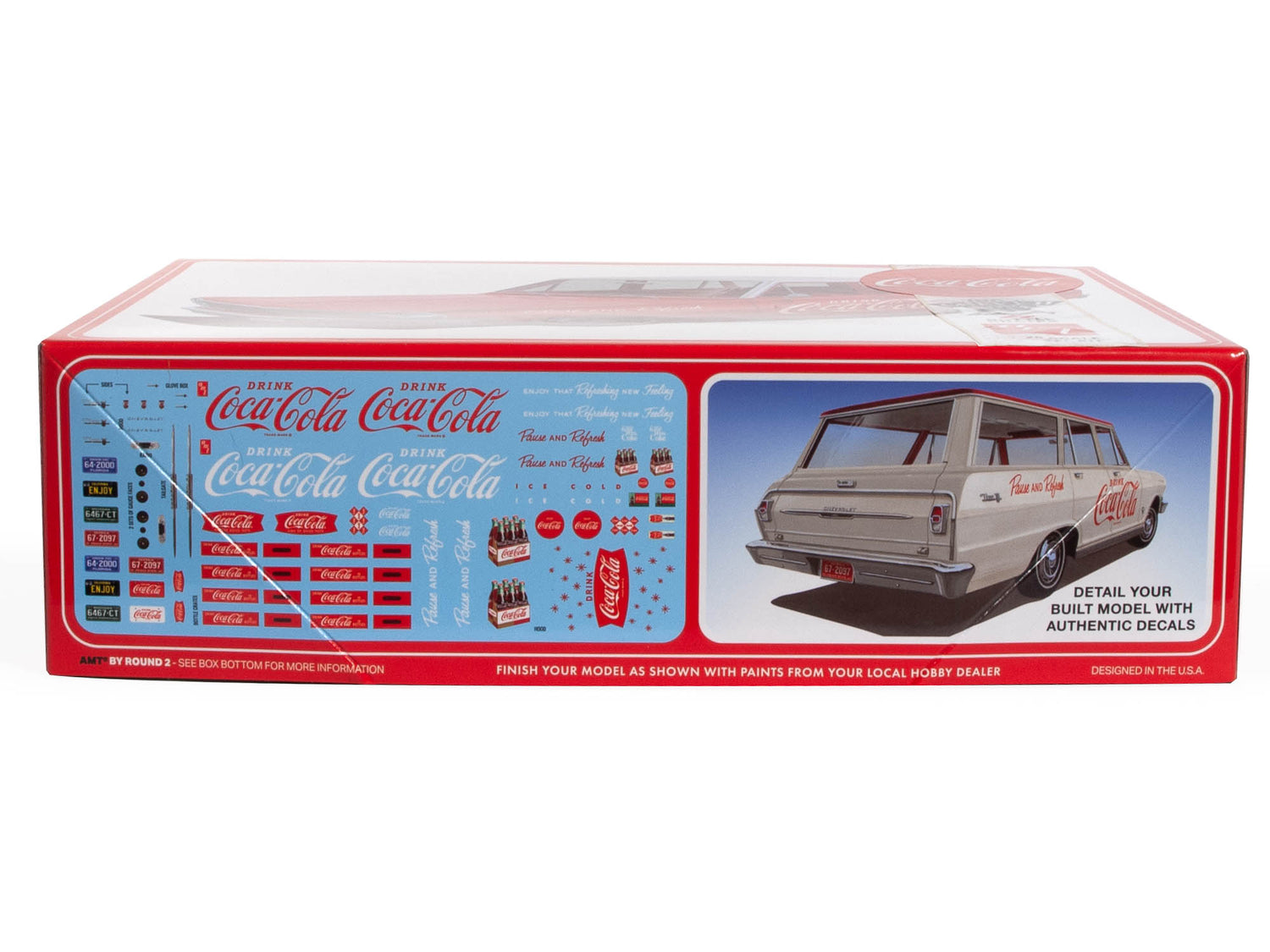 AMT 1963 Chevy II Nova Wagon w/Crates Coke 1:25 Scale Model Kit