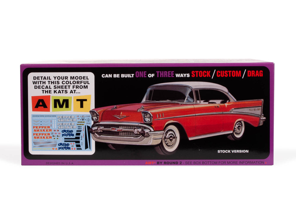 Stock AMT 1957 Chevy Bel Air "Pepper Shaker" Silent Box 1:25 Scale Model Kit