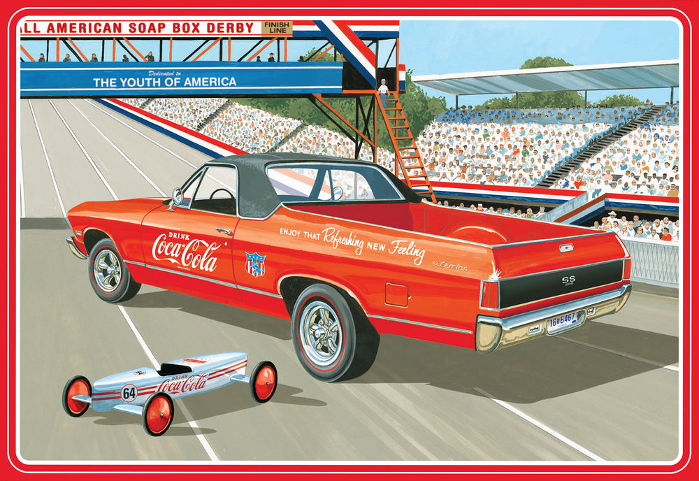 AMT 1968 Chevy El Camino SS (Coca-Cola) 1:25 Scale Model Kit box cover
