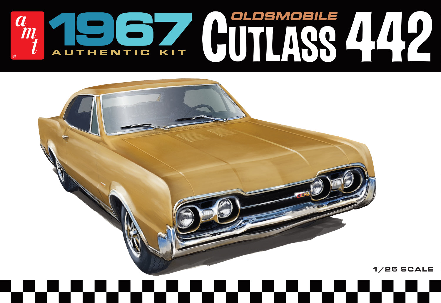 AMT 1967 Oldsmobile Cutlass 442 1:25 Scale Model Kit