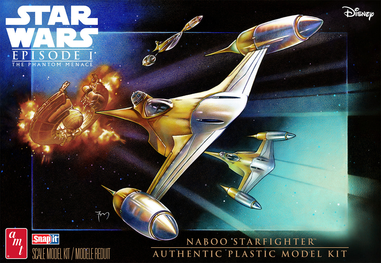 AMT Star Wars: The Phantom Menace N-1 Naboo Starfighter (Snap) 1:48 Scale Model Kit