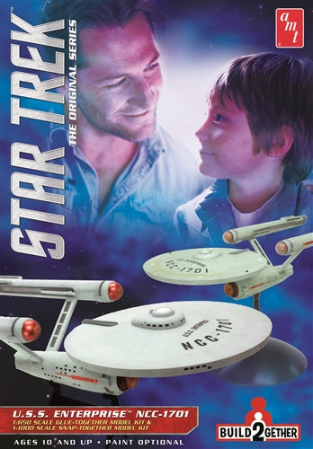 AMT Star Trek USS Enterprise Build2gether (1 glue & 1 snap) Scale Model Kits