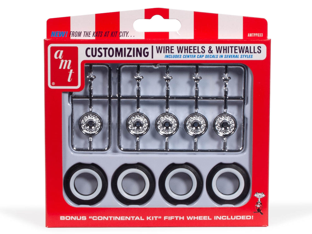 AMT KH Wire Wheels & Tires Parts pack 1:25 Scale Model Kit