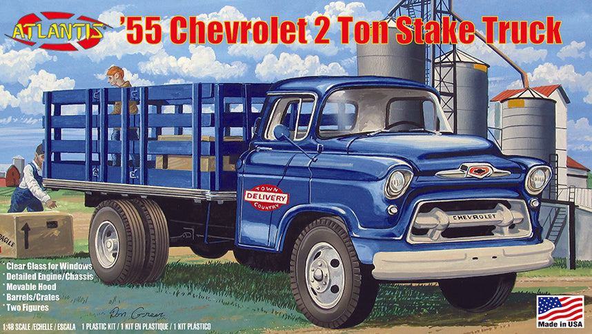 Atlantis 1955 Chevy Stake Truck 1:48 Scale Model Kit