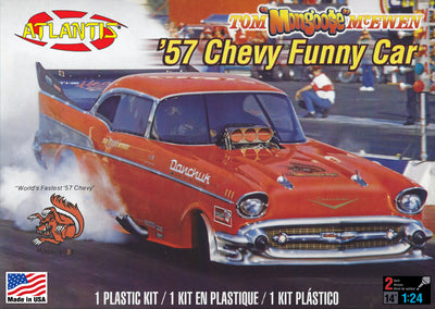 Atlantis 1957 Chevy Funny Car Mongoose 1:24 Scale Model Kit