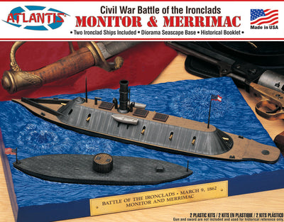 Atlantis Monitor and Merrimack Civil War Set Model Kit