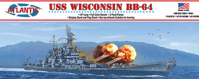 Atlantis USS Wisconsin BB-64 Battleship 1:665 Scale Model Kit