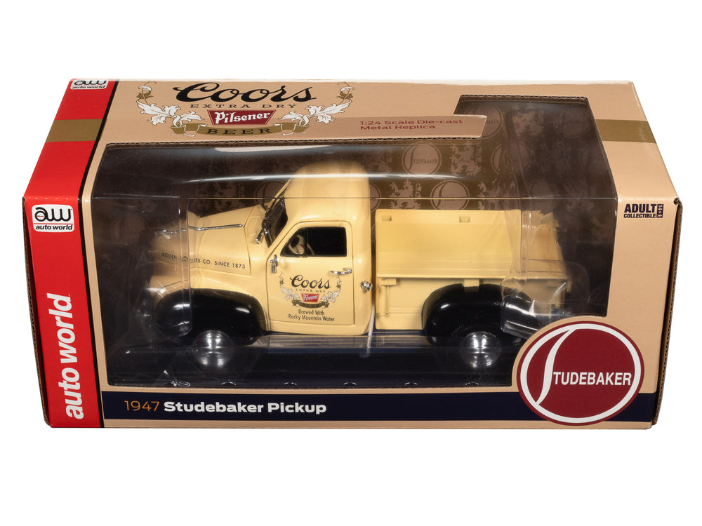 Auto World 1947 Studebaker Pick-up Truck Coors Pilsner 1:24 Scale Diecast