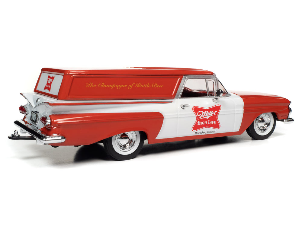 Auto World 1959 Chevrolet El Camino Sedan Delivery Truck Miller High Life 1:24 Scale Diecast