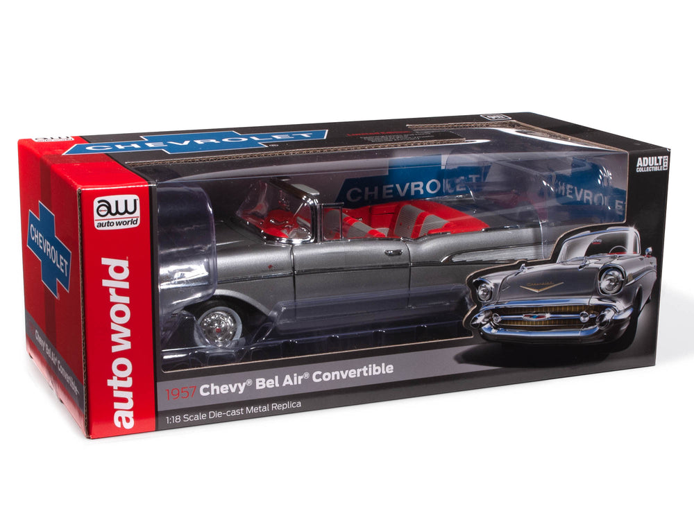 Auto World 1957 Chevrolet Bel Air Convertible 1:18 Scale Diecast