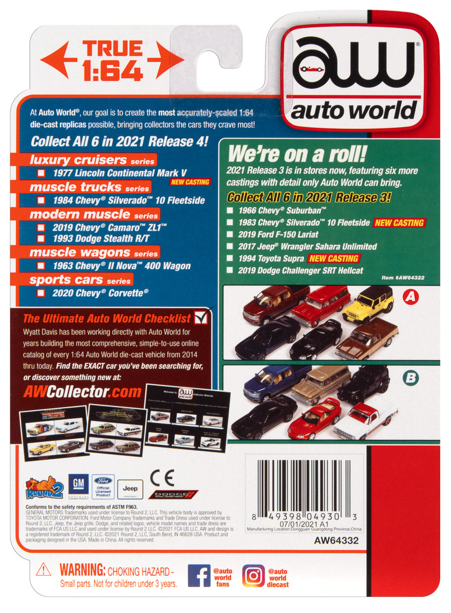 Auto World 1993 Dodge Stealth R/T (Dark Silver ) 1:64 Diecast