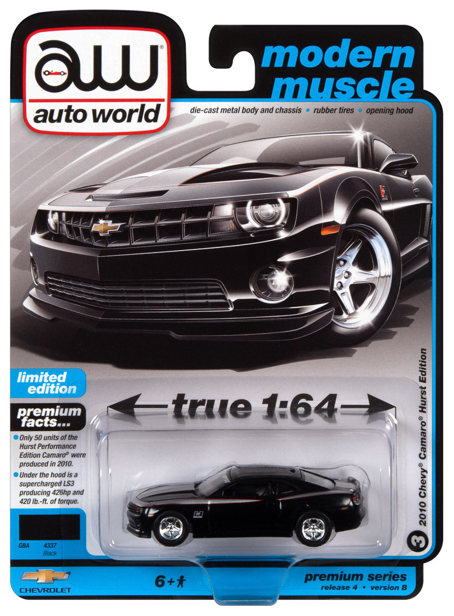 Auto World 2010 Hurst Chevrolet Camaro (Black with Silver Hurst accents) 1:64 Diecast