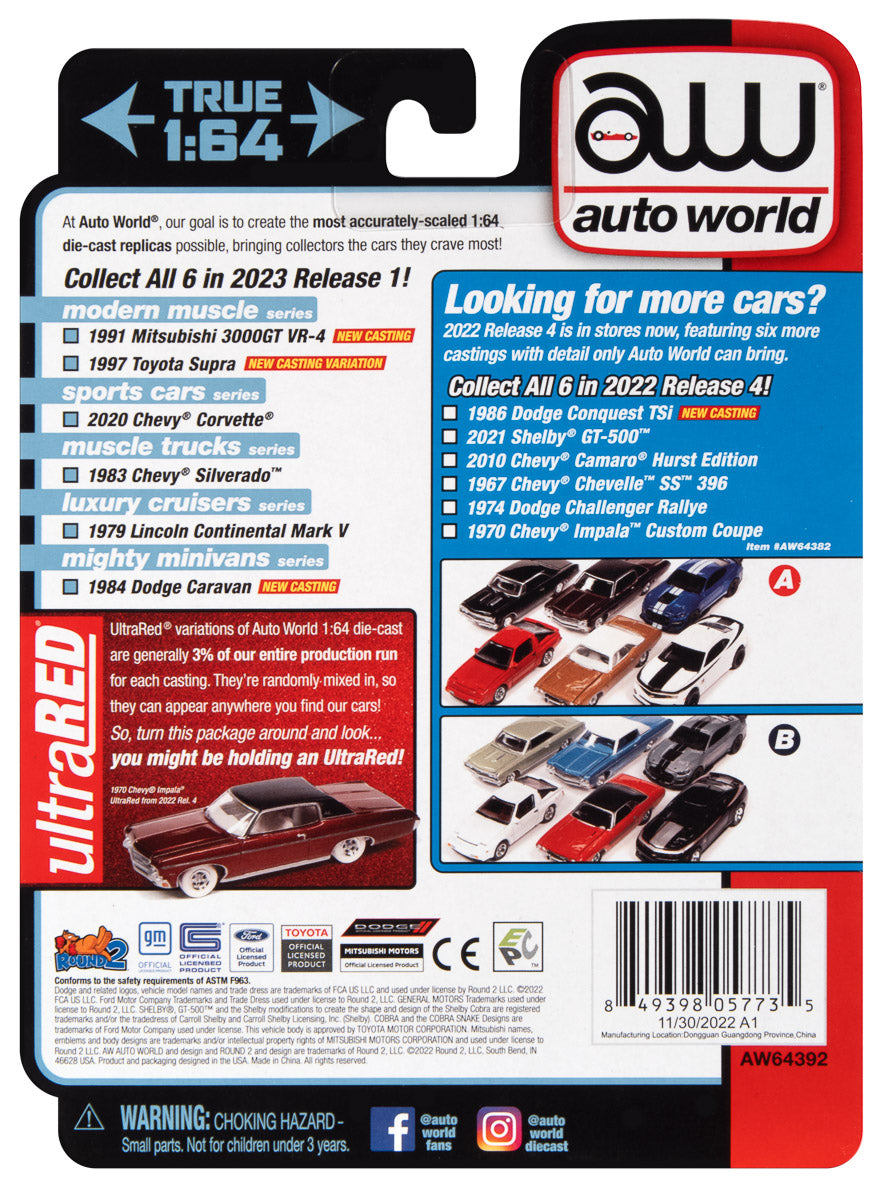 Auto World 1997 Toyota Supra (Euro Version) (Quicksilver) 1:64 Diecast