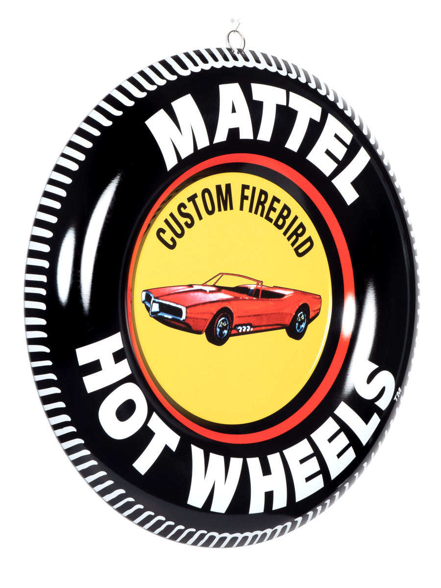 Auto World 12” Hot Wheels Collector Button Tin Sign Custom Firebird