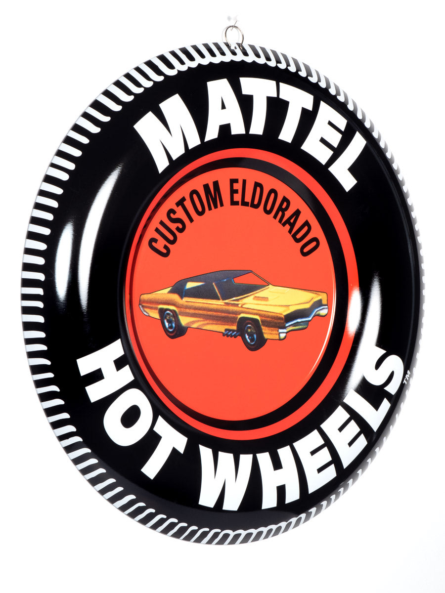 Auto World 12” Hot Wheels Collector Button Tin Sign Custom Eldorado