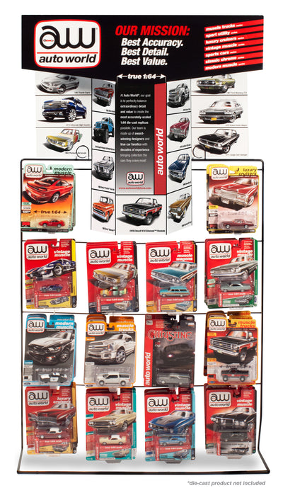 Auto World Counter Display Rack for 1:64 Diecast (CARS NOT INCLUDED)