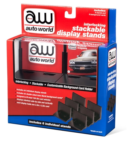 Auto World Interlocking Stacking Display Stand (6 pack) for 1:64 Scale