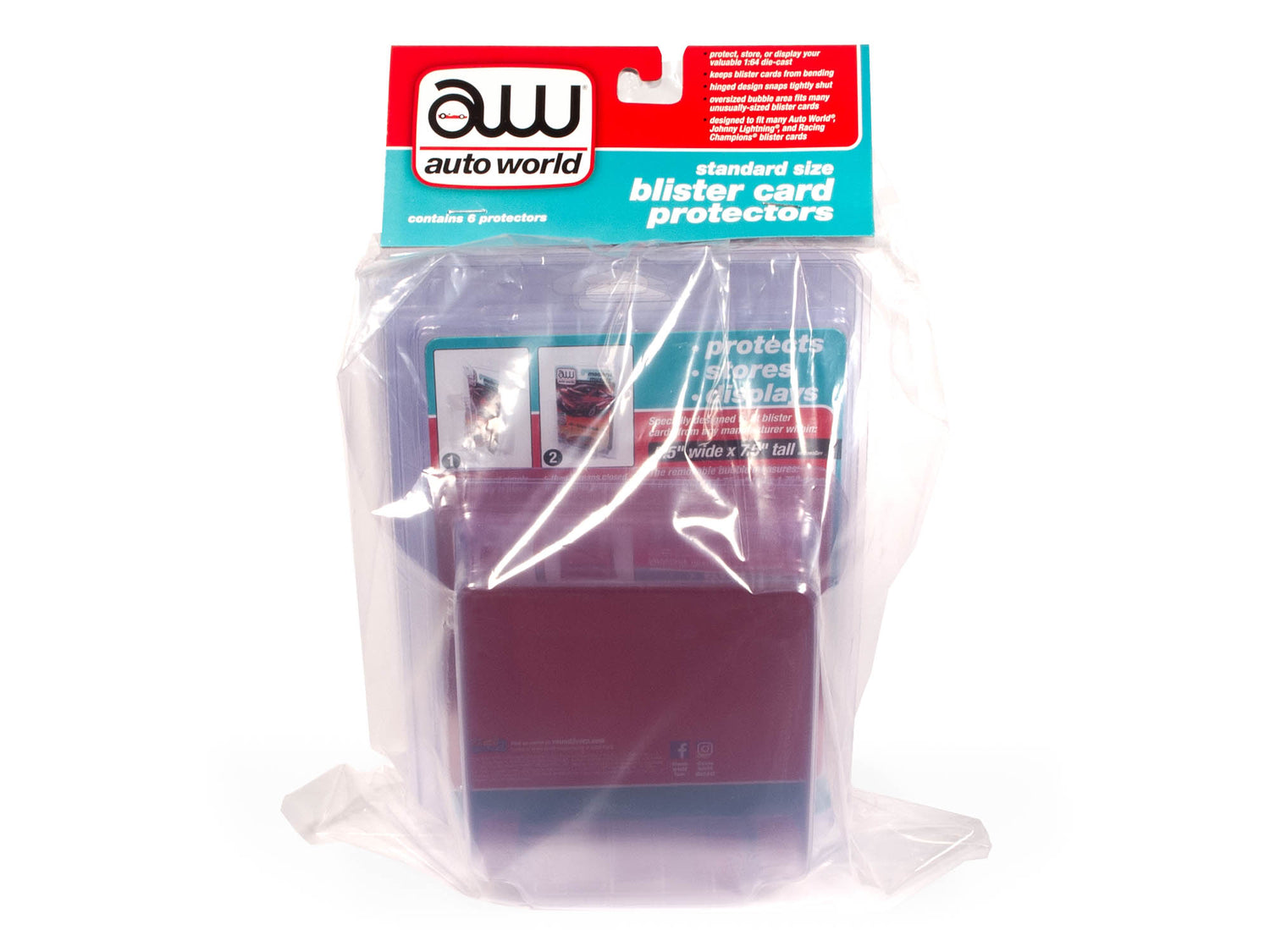 Auto World Standard Size Blister Card Protector (6pk)