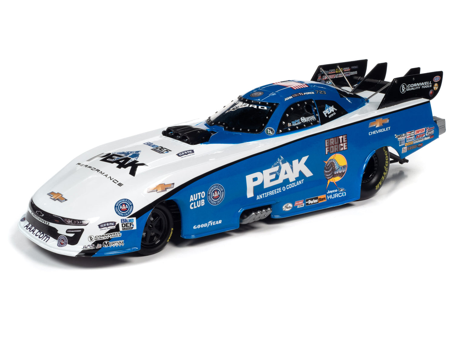 Auto World  2021 John Force Peak Funny Car 1:24 Scale Diecast
