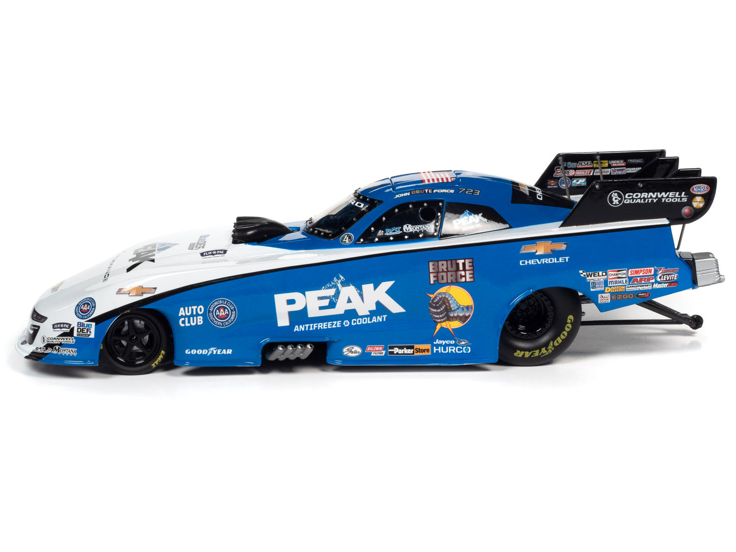 Auto World  2021 John Force Peak Funny Car 1:24 Scale Diecast