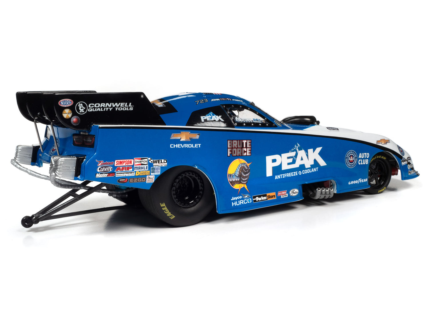 Auto World  2021 John Force Peak Funny Car 1:24 Scale Diecast