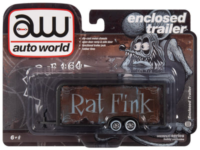 Auto World Enclosed Trailer (Rat Fink) 1:64 Scale Diecast
