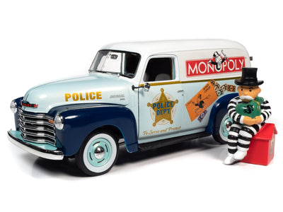 Auto World Monopoly 1948 Chevrolet Panel Delivery w/ Resin Figure 1:18 Scale Diecast
