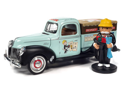 Auto World Monopoly 1940 Ford Property Management Truck w/Resin Figure 1:18 Scale Diecast