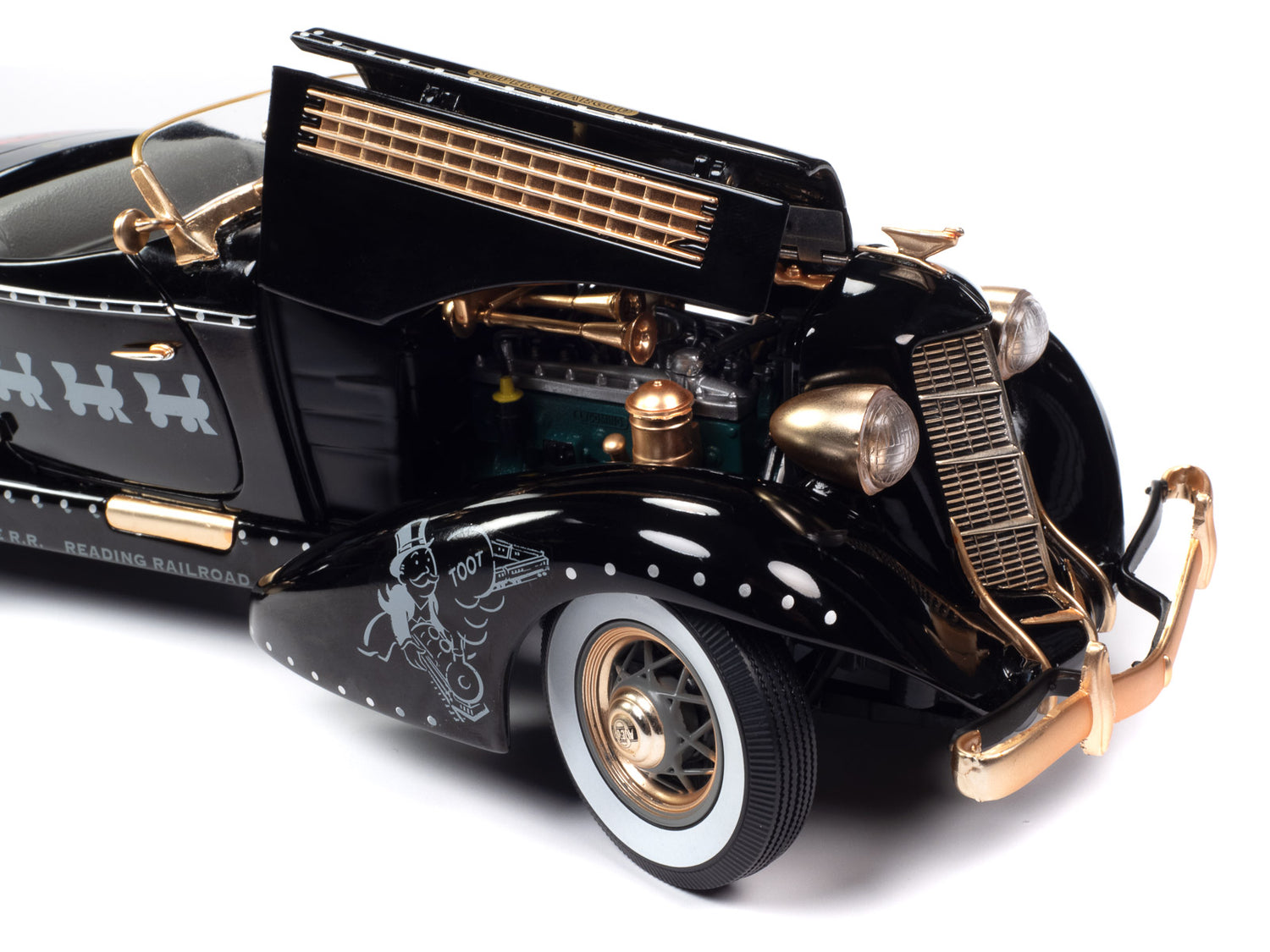 Auto World Monopoly 1935 Auburn 851 Speedster Monopoly 1:18 Scale Diecast