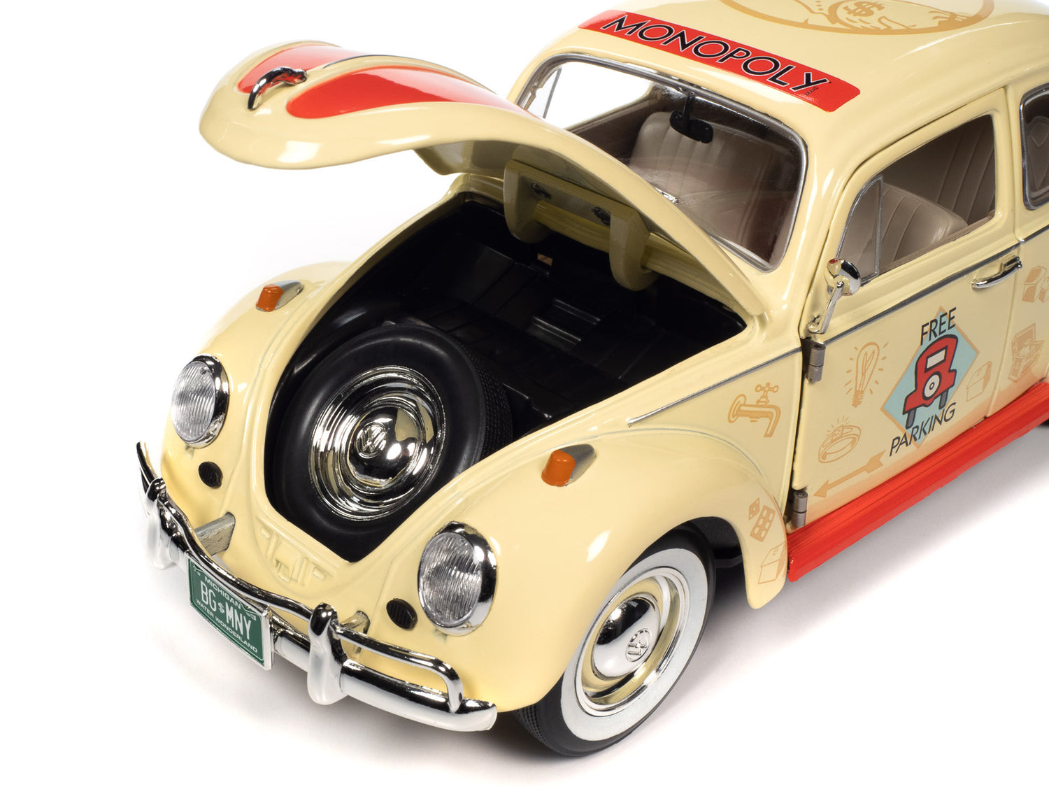 Auto World 1963 Volkswagen Beetle Monopoly Free Parking 1:18 Scale Diecast
