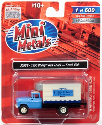 Classic Metal Works 1955 Chevy Refrigerated Box Truck (Fresh Fish) 1:87 HO Scale
