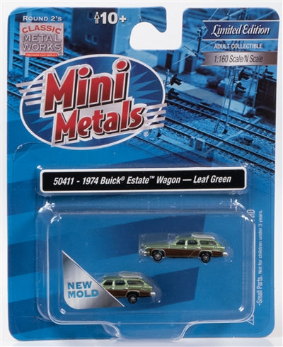 Classic Metal Works 1974 Buick Estate Wagon (Leaf Green) (2-Pack) 1:160 N Scale