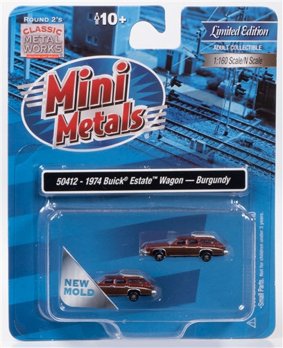 Classic Metal Works 1974 Buick Estate Wagon (Burgundy) (2-Pack) 1:160 N Scale